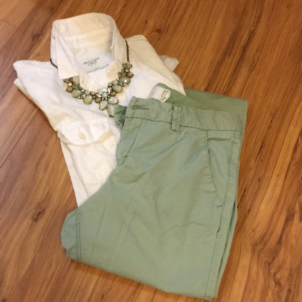Mint Green H&M LOGG Khaki Pants Sz 8